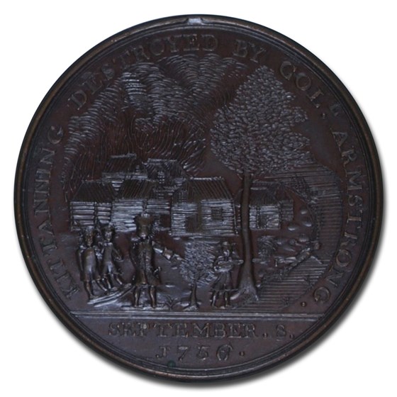 Undated Kittaning Destroyed Medal MS-65 BN NGC Undated Kittaning Destroyed Medal MS-65 BN NGC